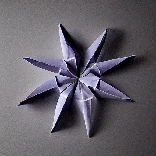 Prompt: Liminal space in outer space, Origami