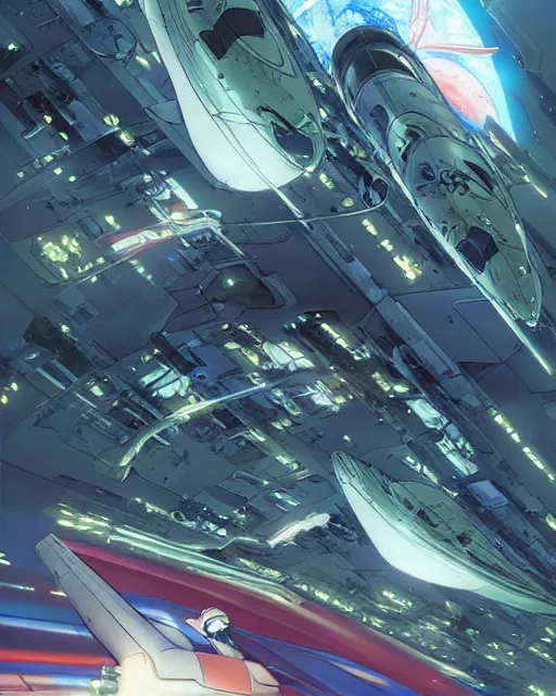 Image similar to spaceship in the form of a rodent, cybernetic enhancements, art by makoto shinkai and alan bean, yukito kishiro