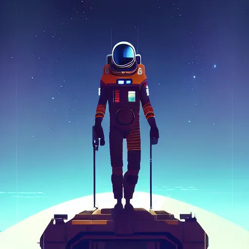 Image similar to a space opera mercenary character in a scenic environment by christopher balaskas