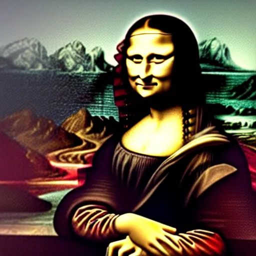 Image similar to 3d extrusion of Mona Lisa