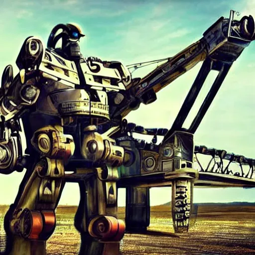 Image similar to a man with engines, man and machine, mech