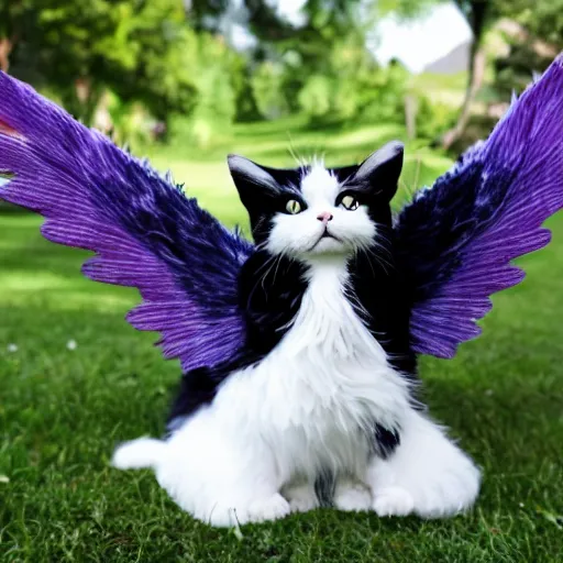 Image similar to a cat with wings