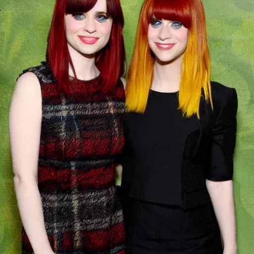 Prompt: hayley williams and zooey deschannel daugther