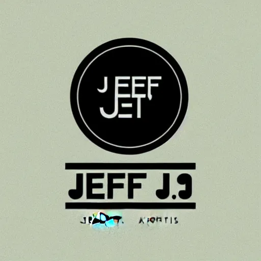 Image similar to “JEFF” text, JEFF “(((JEFF)))))” text logo, simple white background Victo Ngai, Kilian Eng