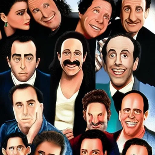 Image similar to cast of Seinfeld with N64 graphics