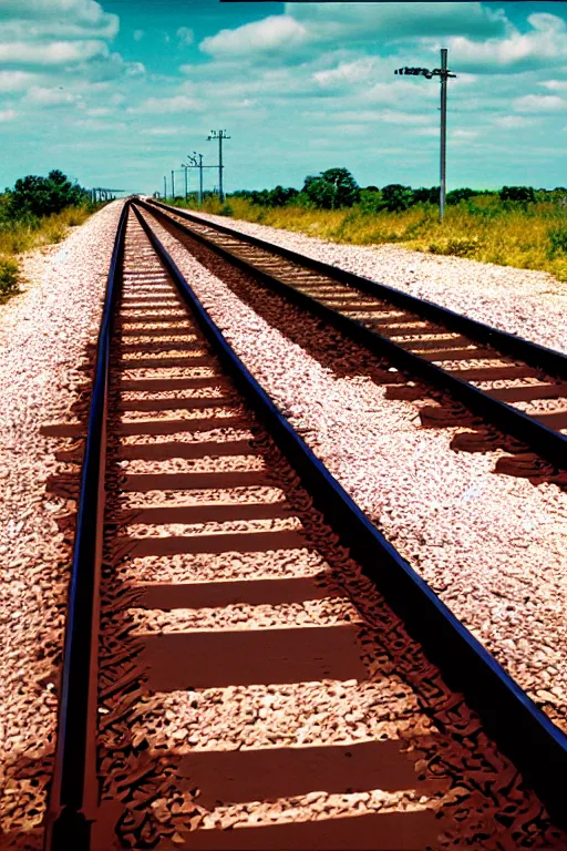 Image similar to orbital train track, award winning cinematic still