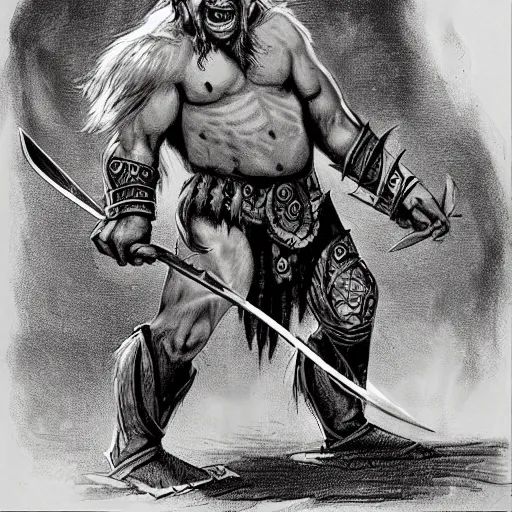 orcs were a humanoid race, they were short, had long | Stable Diffusion ...