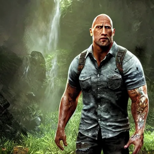 Prompt: Dwayne Johnson in the last of us 2 4K quality super realistic