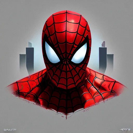 Image similar to face icon stylized minimalist spiderman, loftis, cory behance hd by jesper ejsing, by rhads, makoto shinkai and lois van baarle, ilya kuvshinov, rossdraws global illumination