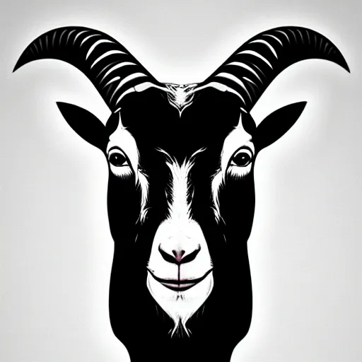 Image similar to goat head with face of vladimir putin very detailed portrait