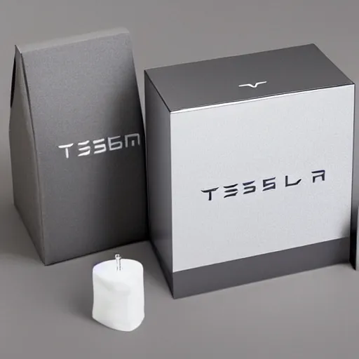 Image similar to A kleenex box designed by Tesla, made entirely of shiny steel