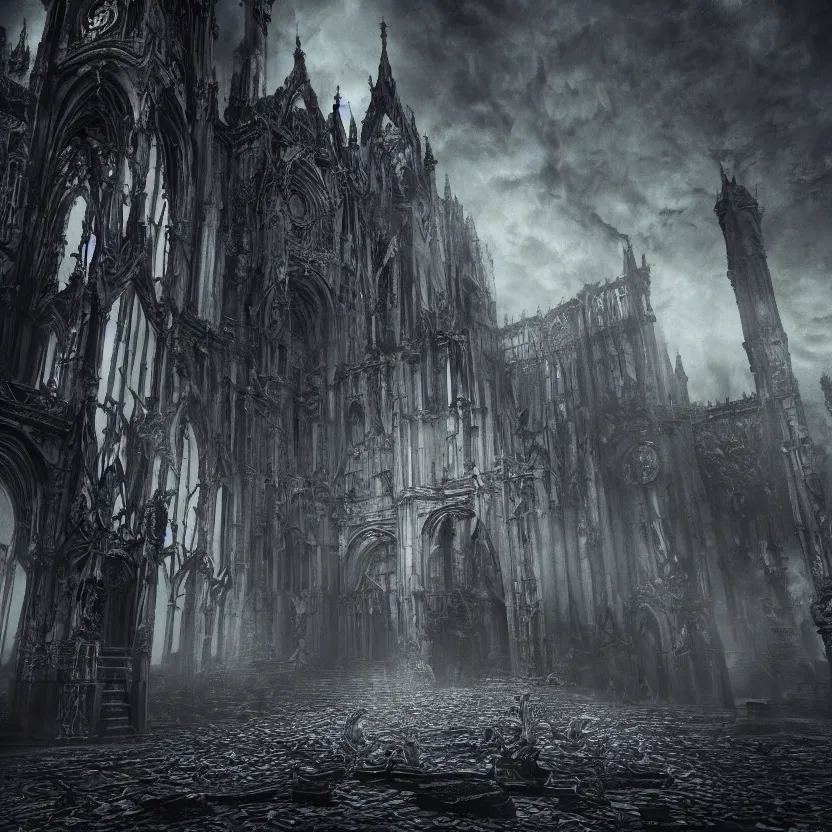 Image similar to stunning Gothic king psychedelic, dark and mysterious, atmospheric, ominous, eerie, cinematic, Epic, 8k, 4k, ultra detail, ultra realistic, rendered by awesomeness