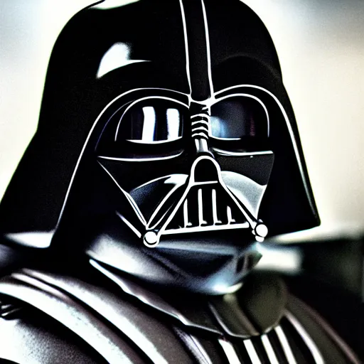 Prompt: close up of darth vader,