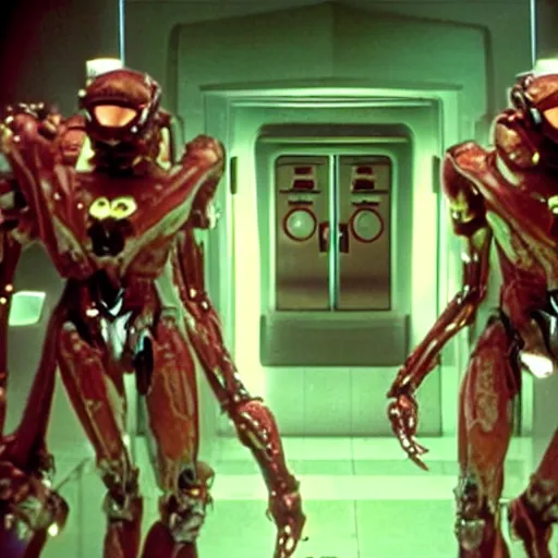 Image similar to a still of the movie weird science, 2 0 0 2 metroid prime visuals aesthetic