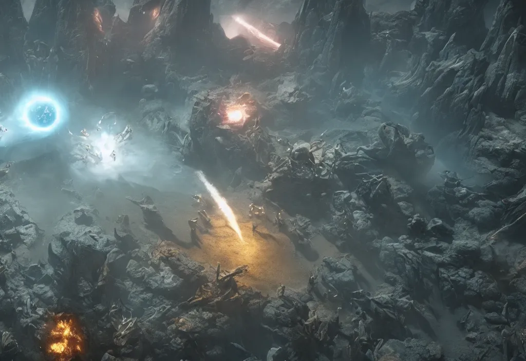 Prompt: a group of alien gods creating the universe, cinematic realistic, unreal engine 5