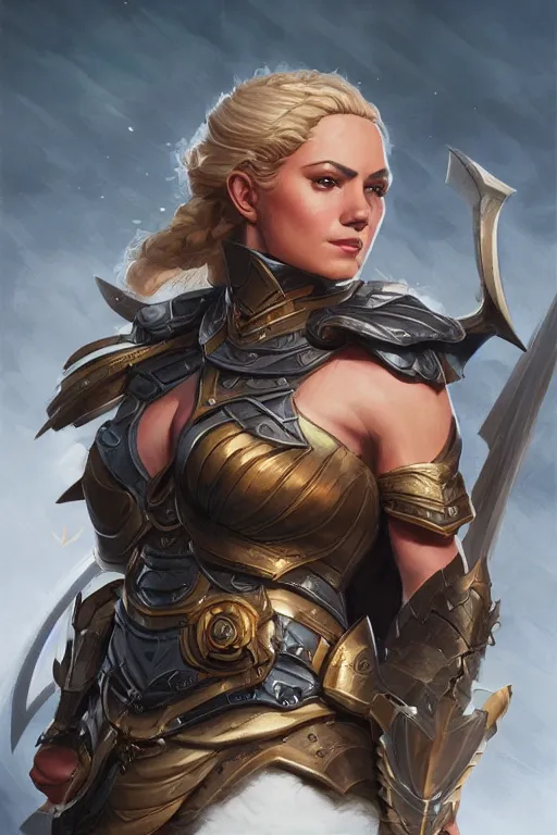 Image similar to amazon valkyrie athena, d & d, fantasy, portrait, highly detailed, headshot, digital painting, trending on artstation, concept art, sharp focus, illustration, art by artgerm and greg rutkowski and magali villeneuve