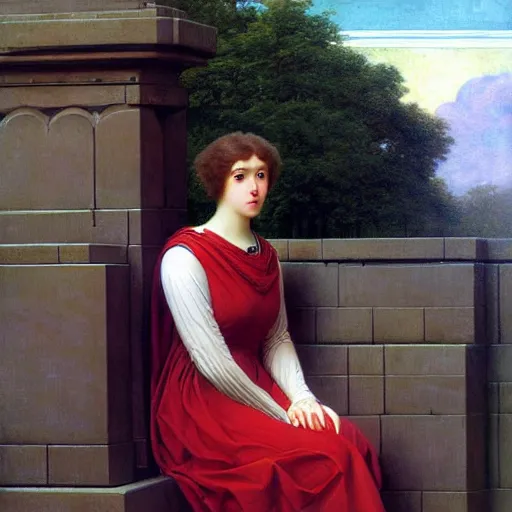 Prompt: portrait of a sci - fi woman, by edmund blair leighton