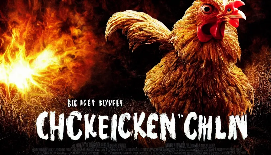 Prompt: big budget movie about the world's most evil chicken.