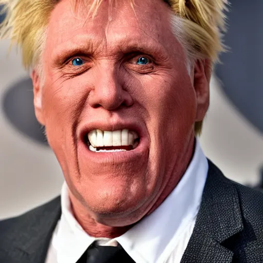 Prompt: gary busey with fat face