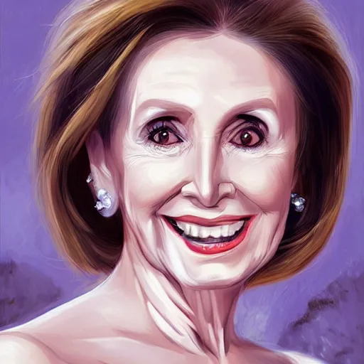 Prompt: nancy pelosi, anthropomorphic fox, furry, heeky smile, white romantic dress with intricate details, deep focus, elegant, digital painting, smooth, sharp, golden ratio, illustration, art by artgerm and caravaggio