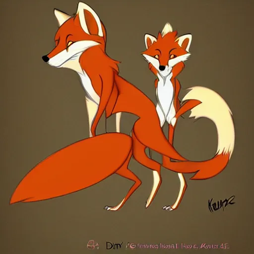 Image similar to an anthropomorphic fox, fursona!!! by don bluth, by kawacy, trending on artstation, full body