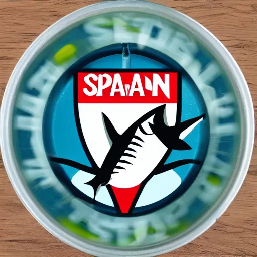 Image similar to Can of Spam with shark logo