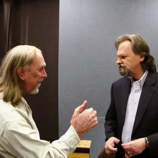 Image similar to the dude abides with the governor of utah at a press conference