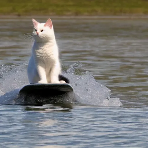 Image similar to cat surfing