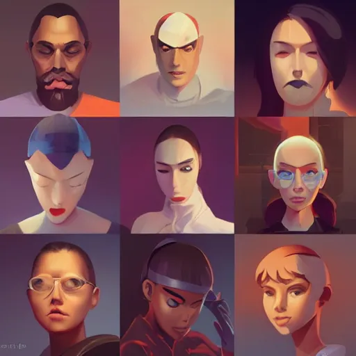 Image similar to face icon stylized minimalist atari, loftis, cory behance hd by jesper ejsing, by rhads, makoto shinkai and lois van baarle, ilya kuvshinov, rossdraws global illumination