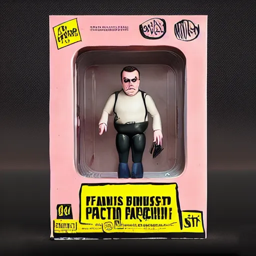 Prompt: francis bacon stop motion vinyl action figure, plastic, toy, butcher billy style