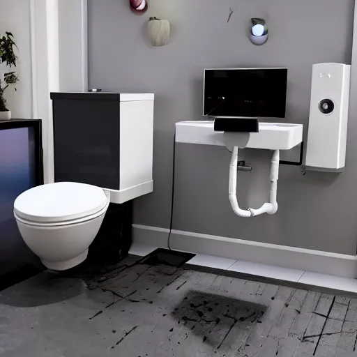 Image similar to gaming chair as a toilet realistic 4 k studio photo