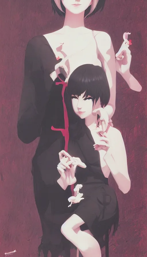 Prompt: life and death mixing together, by ilya kuvshinov