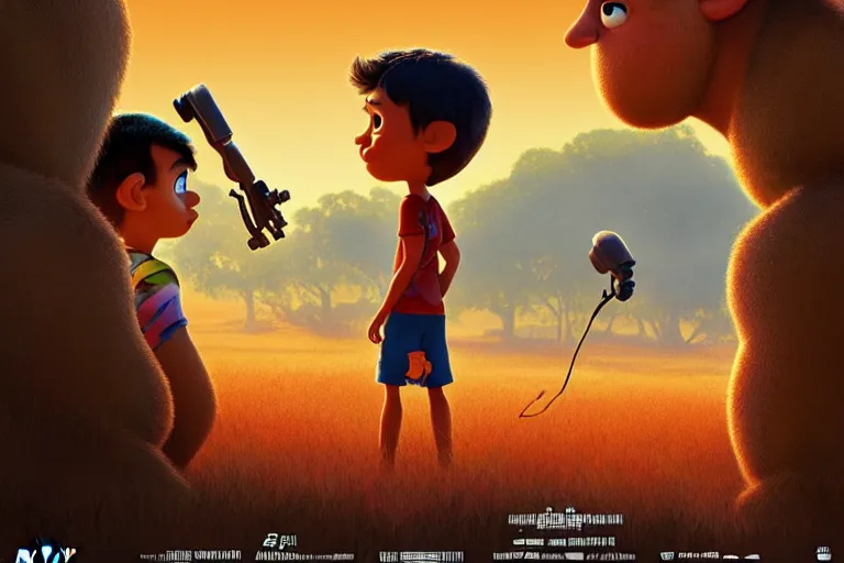 Image similar to pixar poster for the film alex the last boy in australia ; 8 k uhd ; very detailed, focused, colorful, antoine pierre mongin, trending on artstation ;