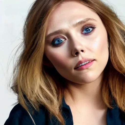 Image similar to elizabeth olsen mixed with scarlett johansson