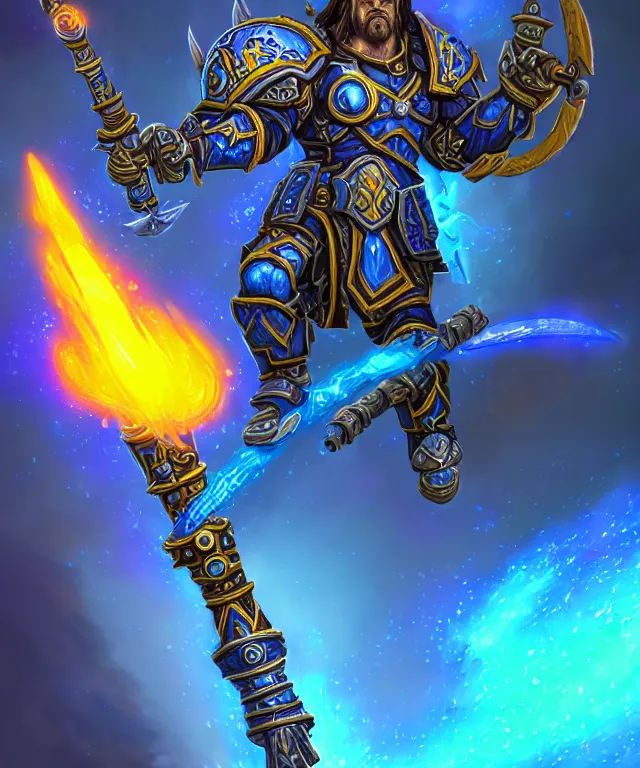 Prompt: bright weapon of warcraft blizzard weapon art, a spiral magic staff, bokeh. bright art masterpiece artstation. 8k, sharp high quality illustration in style of Jose Daniel Cabrera Pena and Leonid Kozienko, blue colored theme, concept art by Tooth Wu,