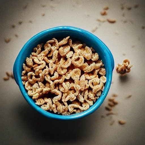 Prompt: “tiny people swimming in a cereal bowl, food photography”