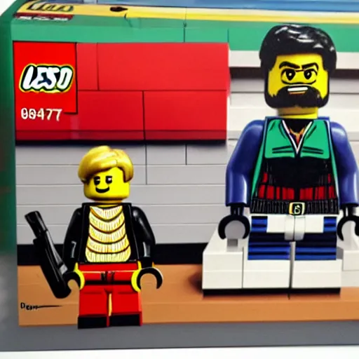 Image similar to lego set of wozniak and jobs in 1 9 7 7