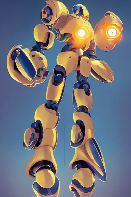 Image similar to metabots medabots medarotto medarot robot minimalist comics, behance hd by jesper ejsing, by rhads, makoto shinkai and lois van baarle, ilya kuvshinov, rossdraws global illumination ray tracing hdr radiating a glowing aura