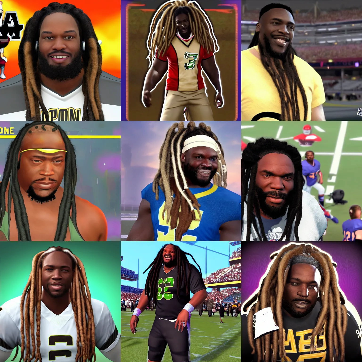 Prompt: woolie madden with dreadlocks as papa midnite