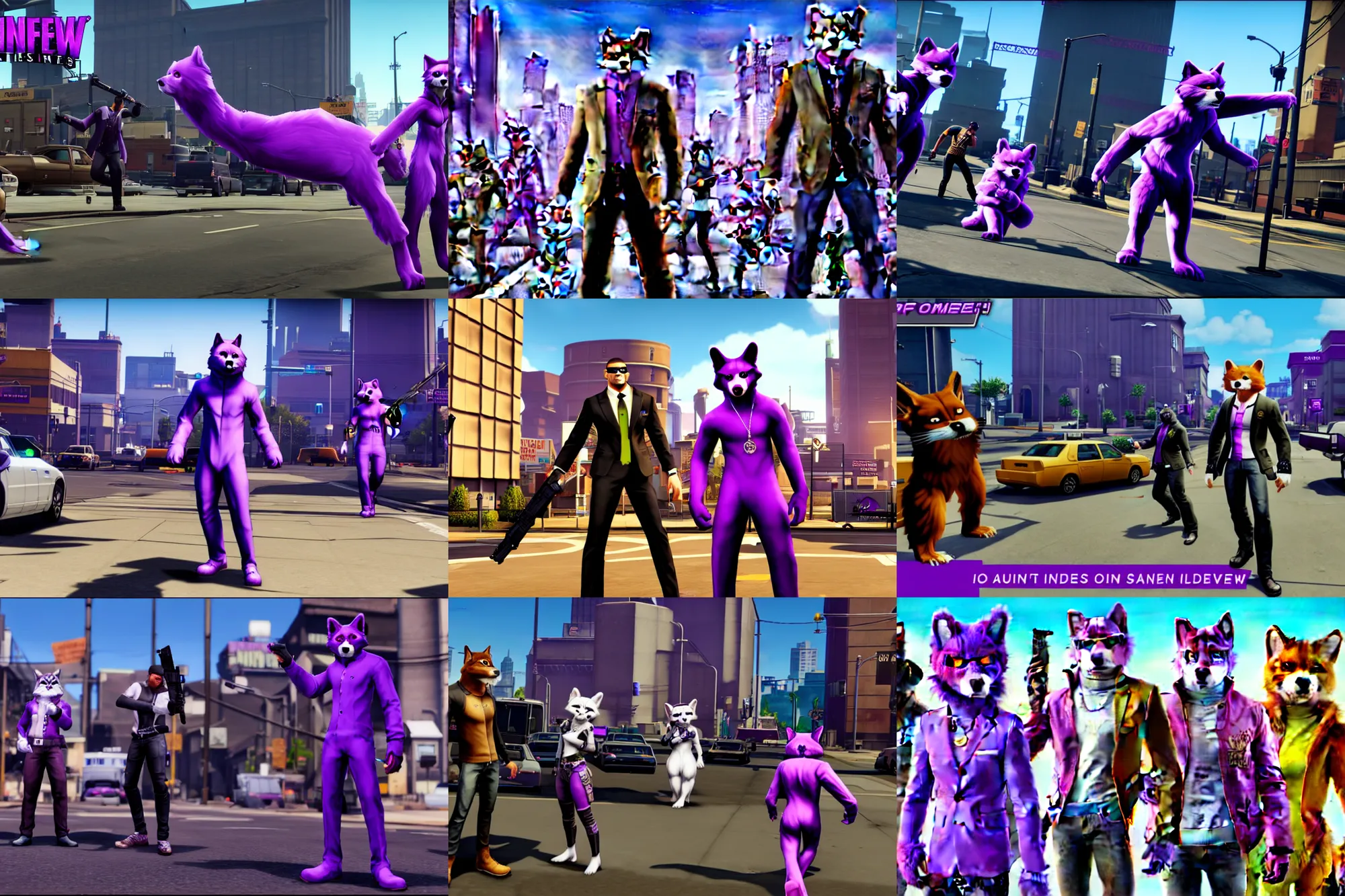 Image similar to screenshot of furries in saints row