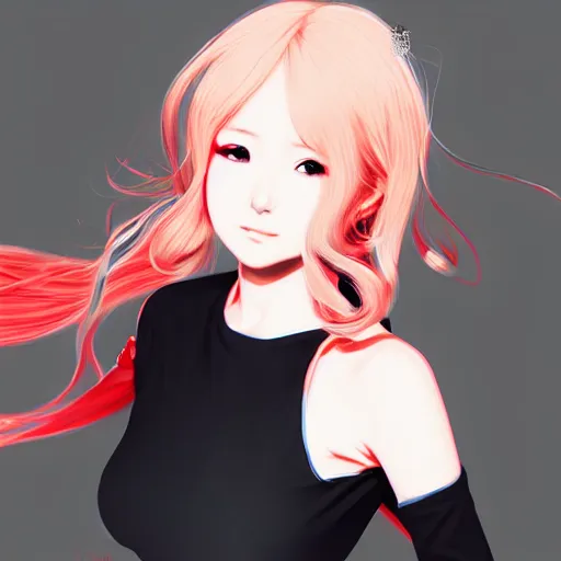 Image similar to Ann Takamaki, anime, elegant, 2d, ultra highly detailed, digital painting, smooth, sharp focus, artstation, pixiv, art by Ina Wong, art by Ilya Kuvshinov