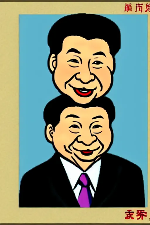 Image similar to xi jinping, in the style of dan decarlo, as drawn by dan decarlo for archie comics,