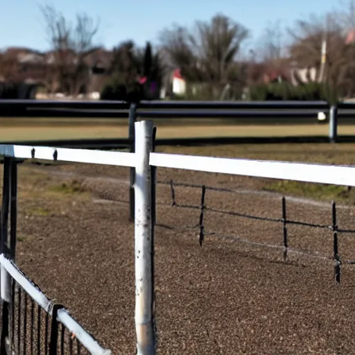 Prompt: robot jumping a fence