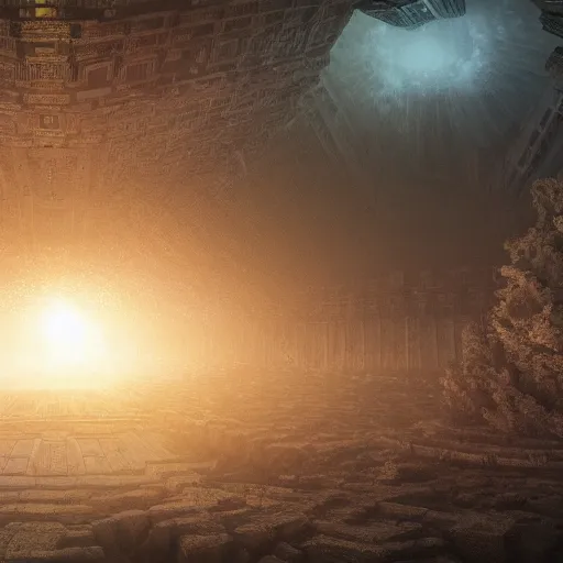 Image similar to the end of time, the end of everything, volumetric lighting, super detailed intricate, in the style of Xiangzhao Xi on Artstation