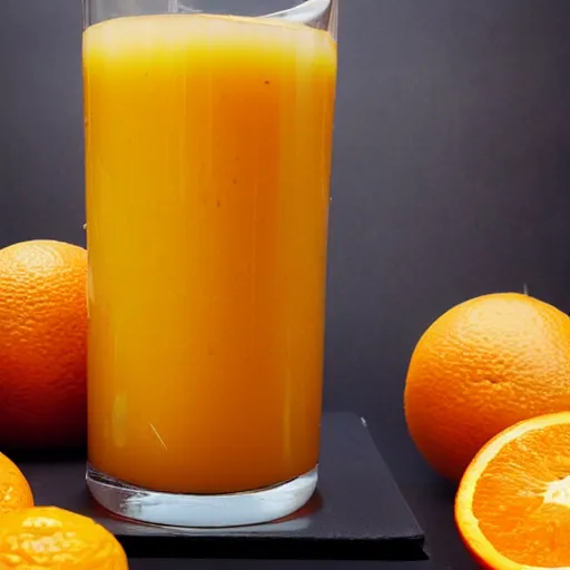 Prompt: chunky orange juice
