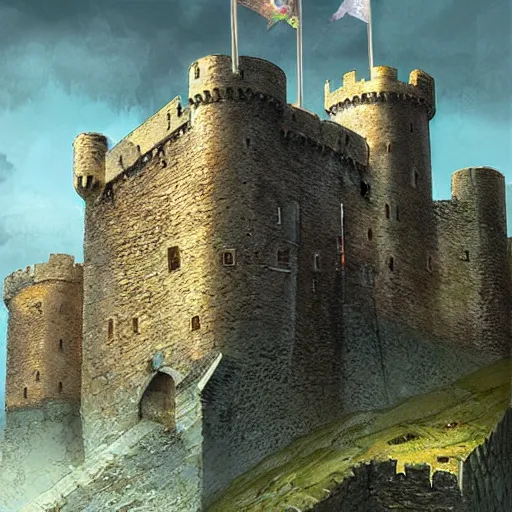 Image similar to castle of carrickfergus in ireland by marc simonetti