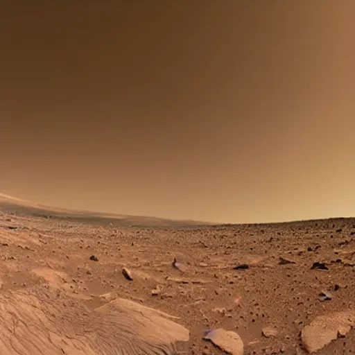 Image similar to a view of earth from the surface of mars, photograph, wide - shot, landscape