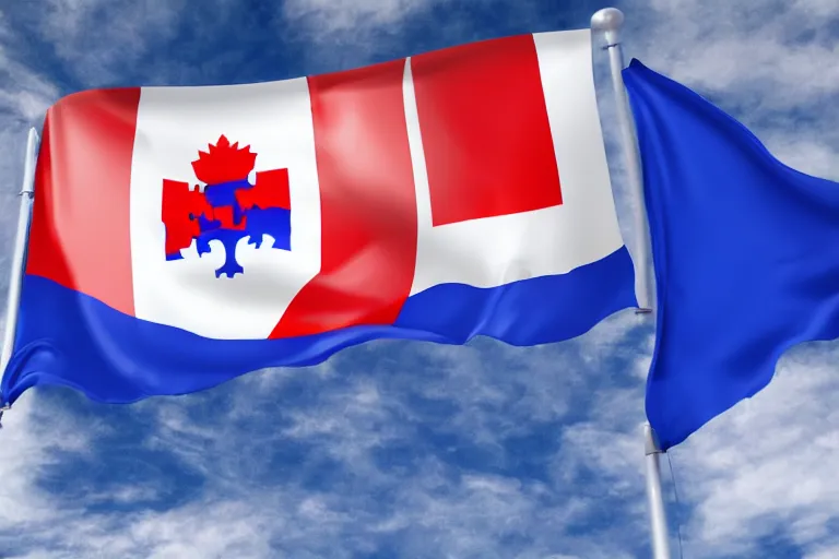 Prompt: flag of the Province of Quebec