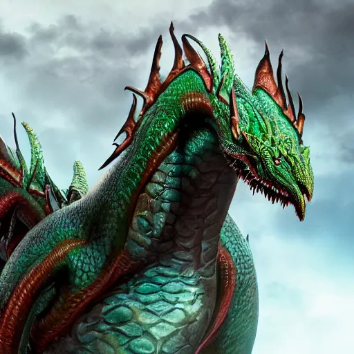 Image similar to tiamat, 4k, realistic