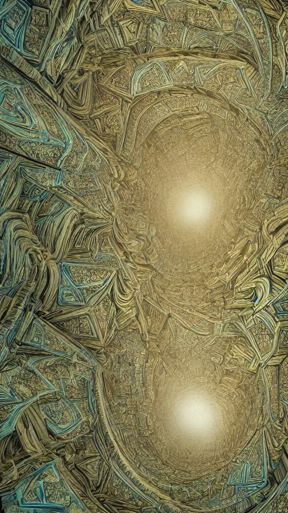 Image similar to 3d fractal background by Escher, psychedelic, mandelbulb 3d, digital art, high details, depth of field, hard lighting, trending on artstation, deviantart, octane render, HD, 8k